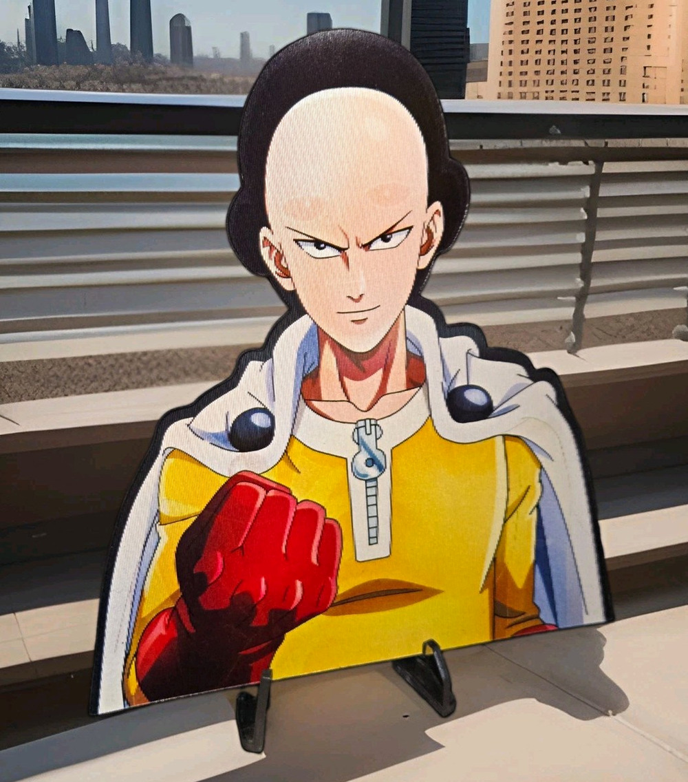 One Punch Man Saitama 3D Motion Lenticular Car Laptop Decal Sticker Peeker